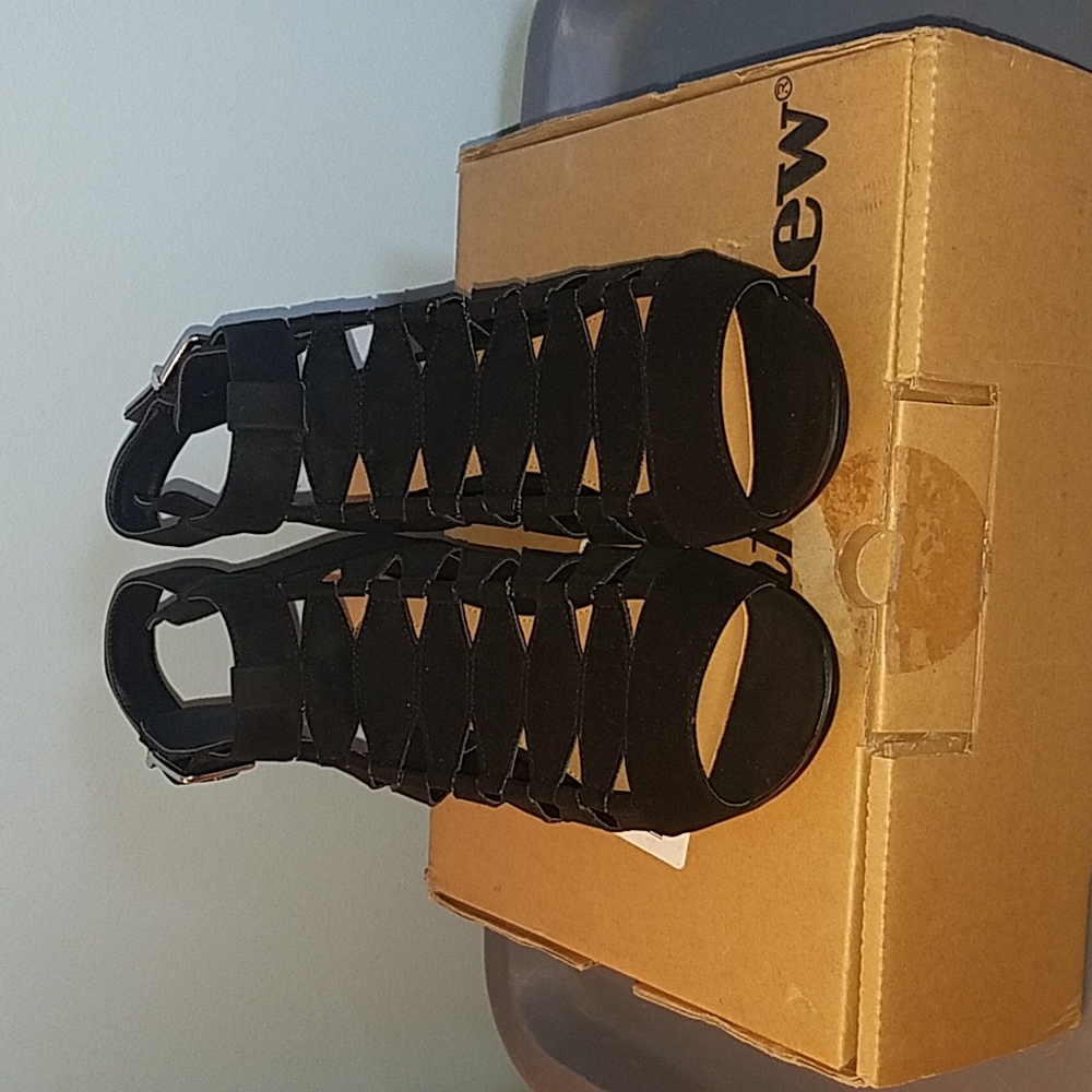 BLACK VELVET OPEN TOE DRESS SANDAL